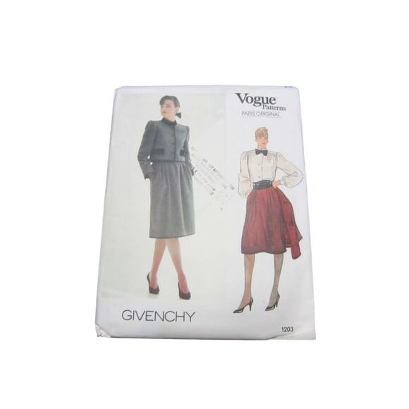 Vintage Vogue Paris Original Givenchy Sewing Pattern 1203 Jacket Skirt Blouse - Picture 1 of 5